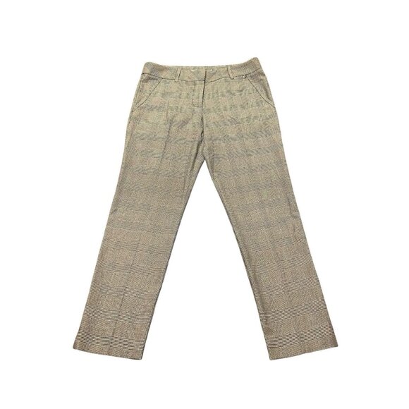 Trina Turk Dress Pants Womens 8 Ankle Black White Houndstooth Plaid Slim NWT - Picture 1 of 7